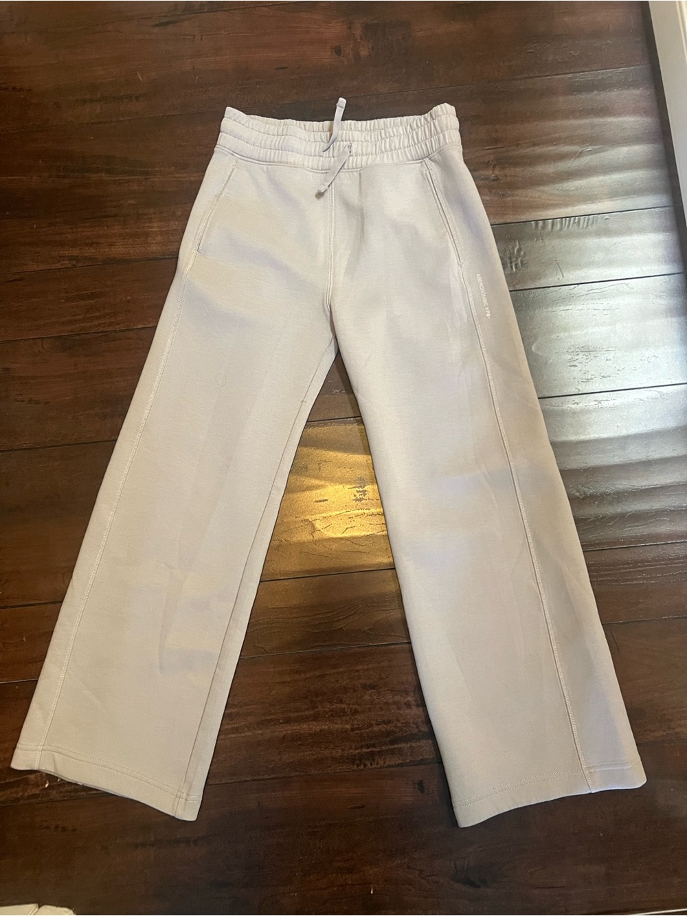 Light Gray Abercrombie kids Wide Leg Sweatpants